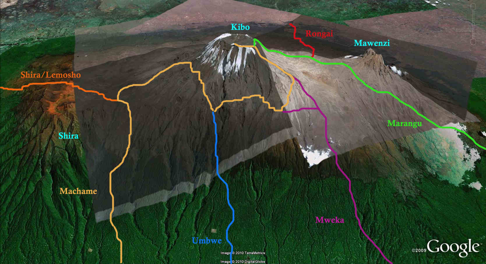 Kil Expeditions Mt Kilimanjaro Route Map